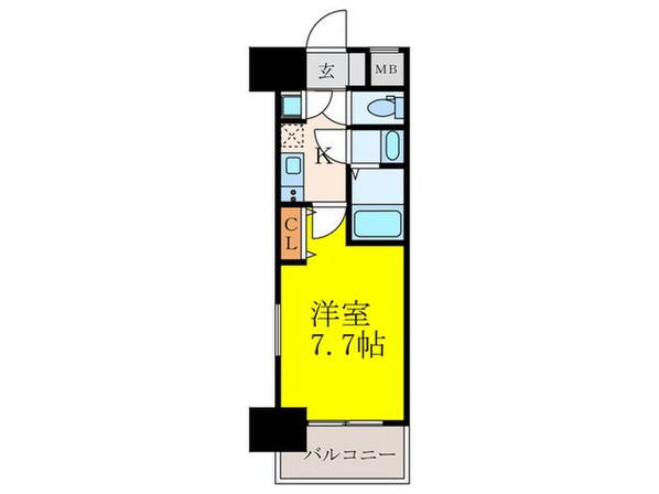 アドバンス江坂ラシュレの物件間取画像